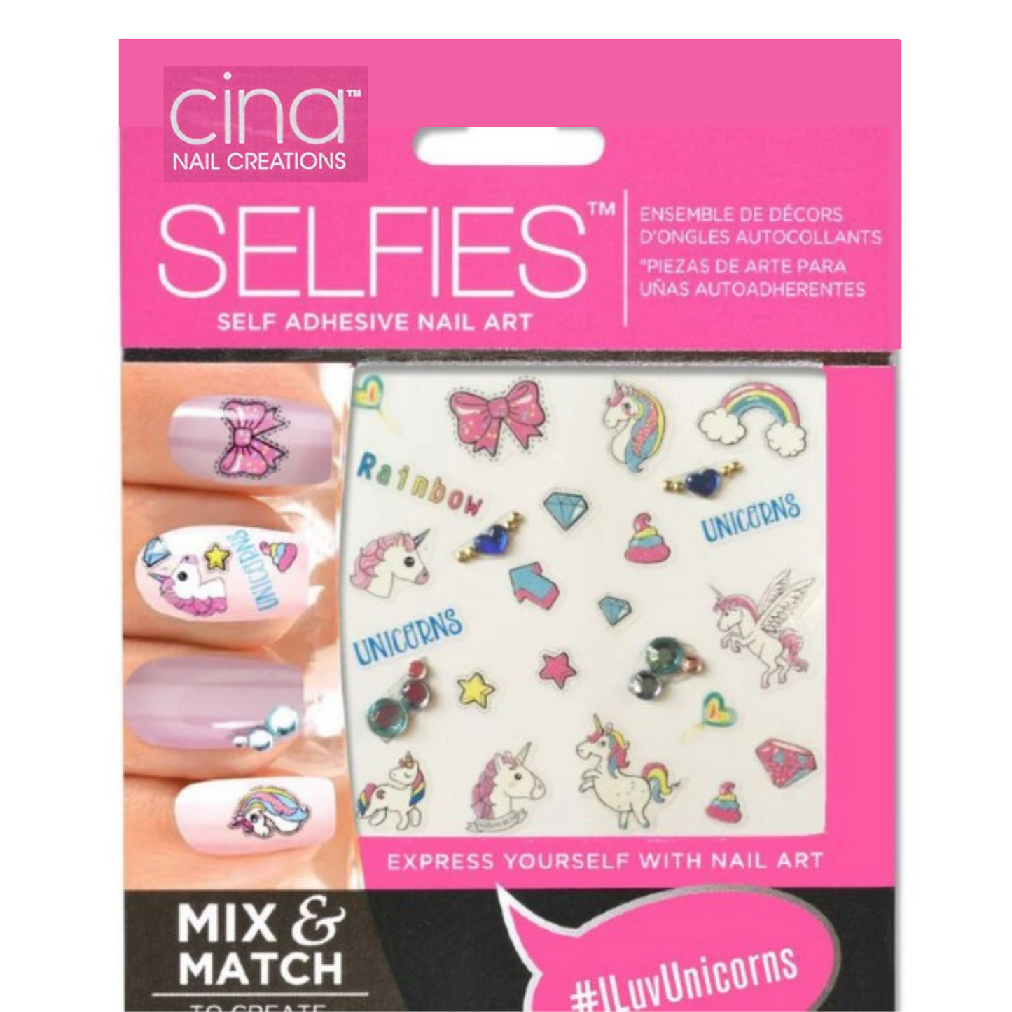#ILuvUnicorns: SELFIES Self Adhesive Nail Art